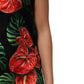 Black Floral Lace Trim Chemise Lingerie Dress