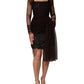 Black Lace Trim Long Sleeve Sheath Mini Dress