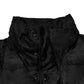 Black Jacquard Quilted Puffer Bomber Jacket