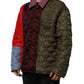 Multicolor Patchwork PolyesterQuilted Jacket