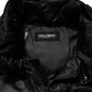 Black Quilted Sleeveless Hooded Vest Jacket