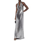 Sequin-Embellished Long Dress