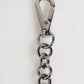 Black White DG Rubber Logo Silver Men Keychain Keyring