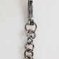 Black White DG Rubber Logo Silver Men Keychain Keyring