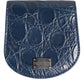 Blue Exotic Skin Coin Condom Case Holder Pocket Wallet