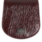 Burgundy Exotic Skin Coin Condom Case Holder Pocket Wallet