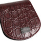 Burgundy Exotic Skin Coin Condom Case Holder Pocket Wallet