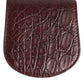 Burgundy Exotic Skin Coin Condom Case Holder Pocket Wallet