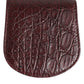 Burgundy Exotic Skin Coin Condom Case Holder Pocket Wallet