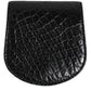 Black Exotic Skin Coin Condom Case Holder Pocket Wallet