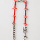 Silver Tone Brass Beaded Resin DG Logo Chain Men Bracelet