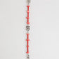 Silver Tone Brass Beaded Resin DG Logo Chain Men Bracelet