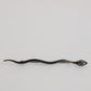 Black Brass Crystal Spilla Serpente Mens Brooch Pin
