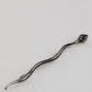 Black Brass Crystal Spilla Serpente Mens Brooch Pin
