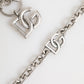 Silver Tone Brass DG Logo Detailing Chain Men Necklace