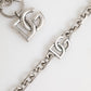 Silver Tone Brass DG Logo Detailing Chain Men Necklace