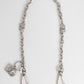 Silver Tone Brass DG Logo Detailing Chain Men Necklace