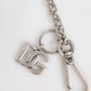 Silver Tone Brass DG Logo Detailing Chain Men Necklace