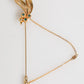 Gold Tone 925 Sterling Silver Crystal Chain Pin Brooch