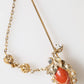 Gold Brass Crystal Chain 925 Sterling Silver Pin Brooch