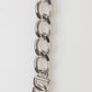 Silver Tone Brass Chain Lobster Clasp DG Logo Bracelet