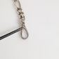 Silver Tone Brass Chain Lobster Clasp DG Logo Bracelet