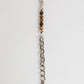 Silver Chain Brass Beaded Lobster Clasp Logo Men Bracelet