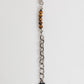 Silver Chain Brass Beaded Lobster Clasp Logo Men Bracelet