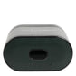 Black Leather Logo Print Flip Holder Men Airpods Case