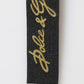 Black Yellow Polyester DG Logo Silver Keychain Keyring