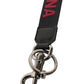 Black Red DG Logo Polyester Silver Men Keychain Keyring