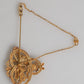 Gold Tone 925 Sterling Silver Crystal Chain Brooch Pin