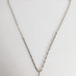 Silver Tone Brass Chain Religious Cross Pendant Necklace