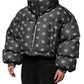 Black DG Monogram Full Zip Puffer Men Jacket
