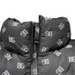 Black DG Monogram Full Zip Puffer Men Jacket