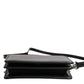 Black Leather Bifold Card Holder Crossbody Men Borse Bag