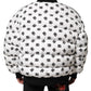White DG Monogram Full Zip Quilted Jacket