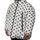 White DG Monogram Hooded Puffer Jacket