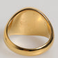 Gold Tone Real Brass Red DG Logo Men Ring