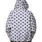 White DG Monogram Hooded Quilted Jacket