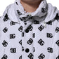 White DG Monogram Hooded Quilted Jacket