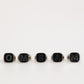 Silver Tone Brass Lettering Set 5 Pieces Adjustable Ring