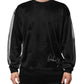 Black Polyester Pullover Sweatshirt Sweater