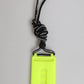 Yellow Green Rubber DG Embossed Adjustable Badge Holder