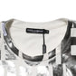 White Metallic Print Cotton CrewNeck T-shirt