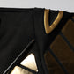 Black Metallic Print Nylon Crewneck T-shirt