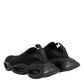 Black Slip On Wave Low Top Men Sneaker Shoes