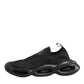 Black Slip On Wave Low Top Men Sneaker Shoes