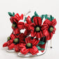 White Red Floral Detailing Sandals Shoes