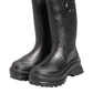 Metallic Black Pull On Rain Boots Men Shoes